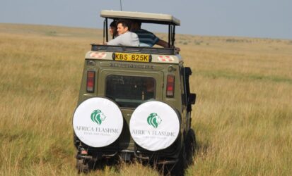 Guests on a game drive during a 3-day Masai Mara safari from Nairobi