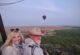 Hot air balloon at sunrise over the Masai Mara National Reserve, Kenya