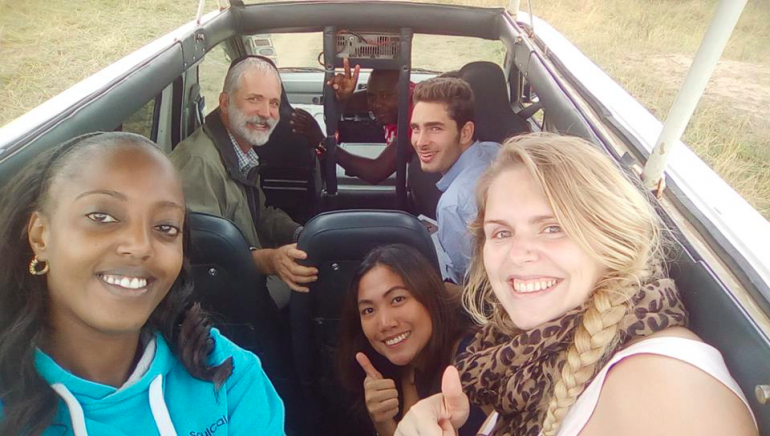 Group joining safari in Kenya
