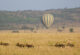 Hot air balloon at sunrise over the Masai Mara National Reserve, Kenya