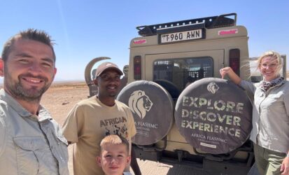 Family on a 3-day Fly-In Serengeti safari in Tanzania with our 4 x 4 Safari Jeep
