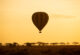 Hot air balloon over the Masai Mara at sunrise, Kenya