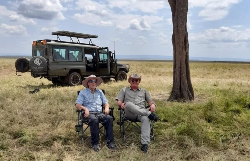 Guests enjoying a picnic during a Kenya safari