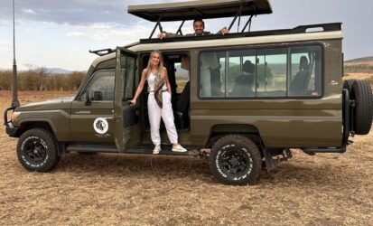 Guests enjoying their game drive in our 4 x 4 Safari Jeep on the 2-day Tsavo East safari