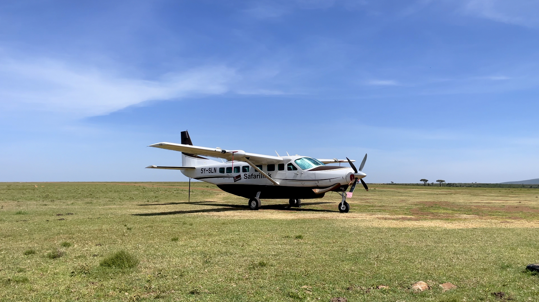 Small Plane Taking Off for a Kenya Fly-In Safari