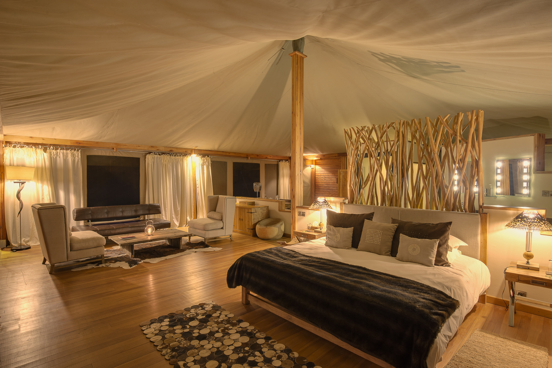 Loisaba Tented Camp - spacious luxury tents